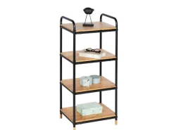 Wenko Küchenregale<Regal Loft Bambus Braun mit 4 Etagen