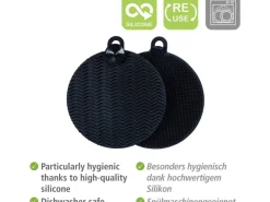 Wenko Silikon Spülschwamm  Soft  2 Stück Black Outdoor Kitchen Schwarz< Pfannen|Herde