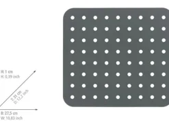 Hot Wenko Spülbeckeneinlage Kristall Eckig 27,5 cm x 1 cm x 31 cm Grau