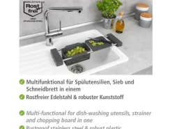 Wenko Spülbecken-Organizer Spülen-Caddy Cami ausziehbar< Schneidebretter|Küchenhelfer