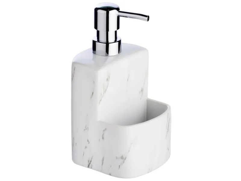 Outlet Wenko Spülmittelspender Festival Marmor Weiß 380 ml