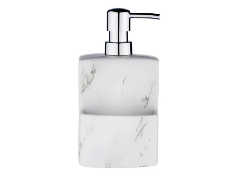 Outlet Wenko Spülmittelspender Festival Marmor Weiß 380 ml