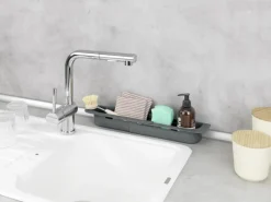 Online Wenko Spülorganizer Fino Ausziehbar bis 49,5 cm x 5,5 cm x 8,5 cm Grau
