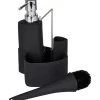 Wenko Spül-Set Empire Schwarz 19 cm x 11 cm x 12,5 cm< Küchenhelfer