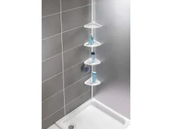 Wenko Teleskop-Regal Opal Stahl Weiß lackiertes Metall 19,5 x 85-250 x 26 cm< Küchenregale