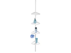 Wenko Teleskop-Regal Opal Stahl Weiß lackiertes Metall 19,5 x 85-250 x 26 cm< Küchenregale