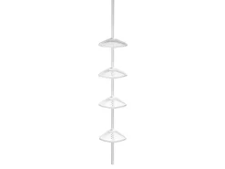 Wenko Teleskop-Regal Opal Stahl Weiß lackiertes Metall 19,5 x 85-250 x 26 cm< Küchenregale