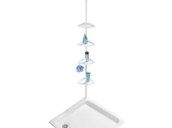 Wenko Teleskop-Regal Opal Stahl Weiß lackiertes Metall 19,5 x 85-250 x 26 cm< Küchenregale