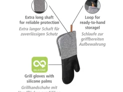 Wenko Topfhandschuhe Ada 2er-Set Silikon-Handflächen Schwarz< Herde