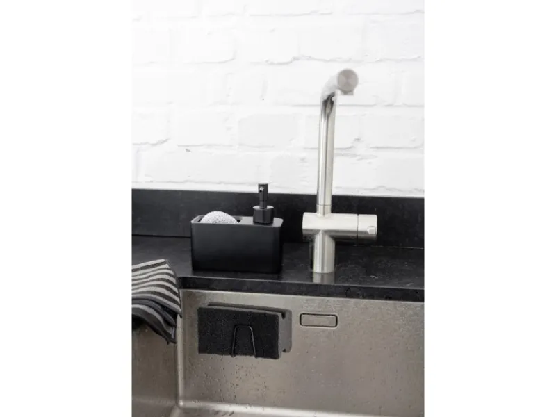 Wenko Universal-Halter Edea Edelstahl 5 cm x 5 cm x 3,5 cm Schwarz< Küchenhelfer|Schneidebretter