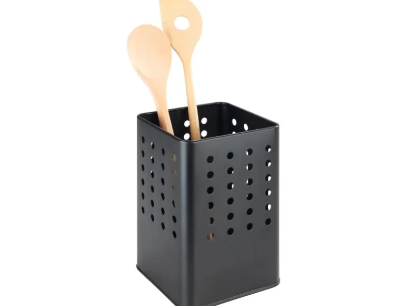 Wenko Küchenhelfer<Utensilienhalter Silio 11,5 cm x 16,5 cm x 11,5 cm Schwarz Matt