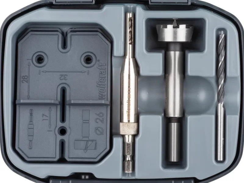 Online wolfcraft Scharnierloch-Set, Ø 26 mm 5-teilig