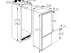 Best Wolkenstein Einbau-Kühl-Gefrierkombination WKG257. 4NF EB Weiß EEK: E