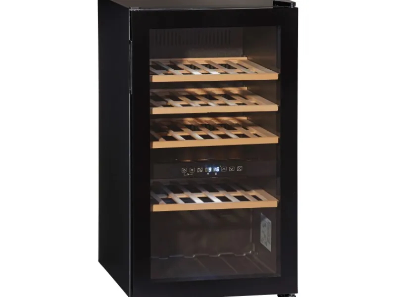 Wolkenstein Weintemperierschrank WTS49DW Schwarz EEK: G< Kühlschränke|Gefrierschränke