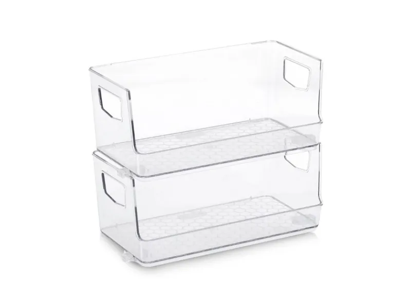 New Zeller Aufbewahrungsboxen-Set Kunststoff 2-teilig Transparent