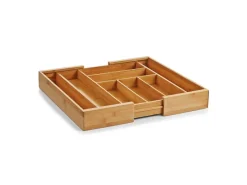 Zeller Besteckkasten Ausziehbar Bambus/HDF 6,5 cm x 35 cm x 43 cm Natur< Küchen-Ordnungssysteme|Besteckkästen