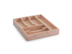 Zeller Besteckkasten Gummibaum 6 cm x 43 cm x 34 cm Natur< Küchen-Ordnungssysteme|Besteckkästen