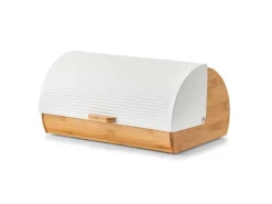 Zeller Küchenhelfer<Brotkasten Bambus/Metall 19 cm x 27 cm x 39 cm