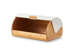 Zeller Küchenhelfer<Brotkasten Bambus/Metall 19 cm x 27 cm x 39 cm