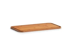 Zeller Brotkasten Metall mit Bambusdeckel Metall 42,5 x 23 x 12,3 cm Matt< Vorratsbehälter