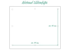 Zeller Schneidebretter|Küchenhelfer<Herdblende-/Abdeckplatte Glas 50 cm x 56 cm Schwarz