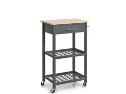 Sale Zeller Küchenrollwagen MDF/Bambus 93 cm x 40 cm x 58 cm Anthrazit