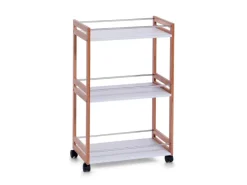 Zeller Servierwagen<Rollwagen Bambus/MDF 81 cm x 30 cm x 51 cm Weiß