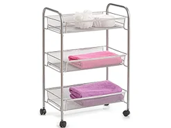 Zeller Rollwagen Mesh 62,5 cm x 26 cm x 44 cm< Servierwagen