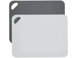 Zeller Schneidebretter<Schneidematten-Set Kunststoff 2-teilig 29 cm x 38 cm Anthrazit/Grau