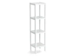Zeller Küchenregale<Standregal mit 4 Ablagen MDF 22 cm x 22 cm x 92 cm Weiß