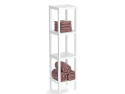 Zeller Küchenregale<Standregal mit 4 Ablagen MDF 22 cm x 22 cm x 92 cm Weiß