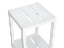 Zeller Küchenregale<Standregal mit 4 Ablagen MDF 22 cm x 22 cm x 92 cm Weiß