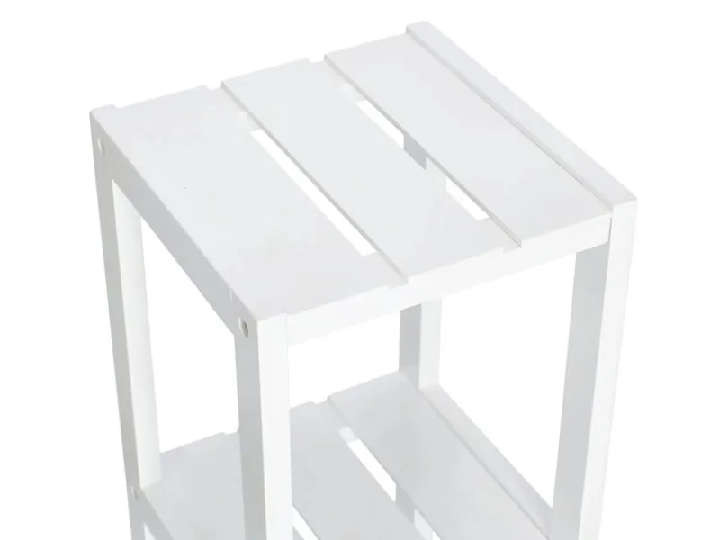 Zeller Küchenregale<Standregal mit 4 Ablagen MDF 22 cm x 22 cm x 92 cm Weiß