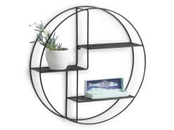 Online Zeller Wandregal Metall 55 cm x 12 cm Schwarz