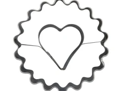 Zenker Ausstecher Linzer mit Herz Ø 54 mm x 36 mm Silber< Küchenhelfer
