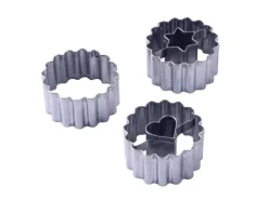 Zenker Patisserie Küchenhelfer<Zenker Ausstecher-Set Linzer Herz und Stern Silber 3-teilig