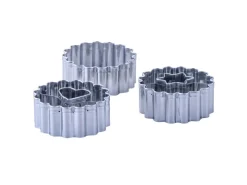 Zenker Patisserie Küchenhelfer<Zenker Ausstecher-Set Linzer Herz und Stern Silber 3-teilig