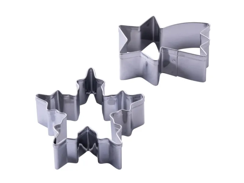 Zenker Patisserie Küchenhelfer<Zenker Ausstecher-Set Sternschnuppe und Schneeflocke Silber 2-teilig