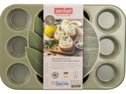Küchenhelfer<Zenker 12er Muffinform Green Vision 38,5 cm x 26,5 cm x 3 cm