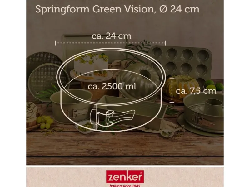 Sale Zenker Springform Flachboden Green Vision Ø 24 cm x 7,5 cm