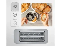 Zilan Haushaltsgeräte<ZLN-6234 Edelstahl Toaster mit Brötchenaufsatz 1400 Watt