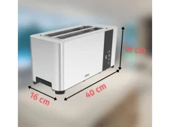 Zilan Haushaltsgeräte<ZLN-6234 Edelstahl Toaster mit Brötchenaufsatz 1400 Watt