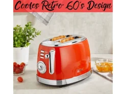 Zilan ZLN-7040 Retro 2 Scheiben Doppelschlitz Toaster 850 Watt< Haushaltsgeräte