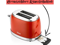 Zilan ZLN-7040 Retro 2 Scheiben Doppelschlitz Toaster 850 Watt< Haushaltsgeräte