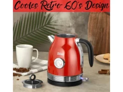 Zilan ZLN-7033 Retro Wasserkocher 1,7 L 2000 Watt< Haushaltsgeräte