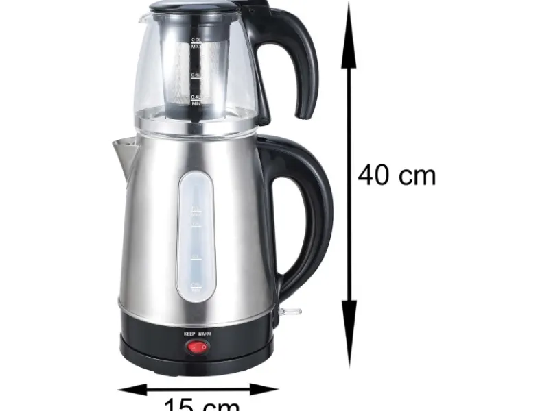 Zilan Haushaltsgeräte<ZLN-3581 Teekocher Edelstahl 1,7 L 2200 Watt