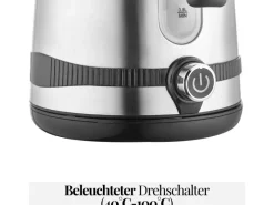 Zilan Haushaltsgeräte<ZLN-1000 Wasserkocher mit Temperatureinstellung Edelstahl 1,7 L