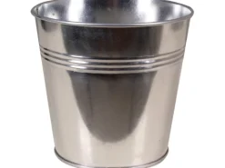 Töpfe<Zink-Übertopf Ø 11,5 cm x 10,5 cm Silber