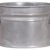 Outlet Zink-Übertopf mit Griffen Ø 18 cm x 16 cm Silber